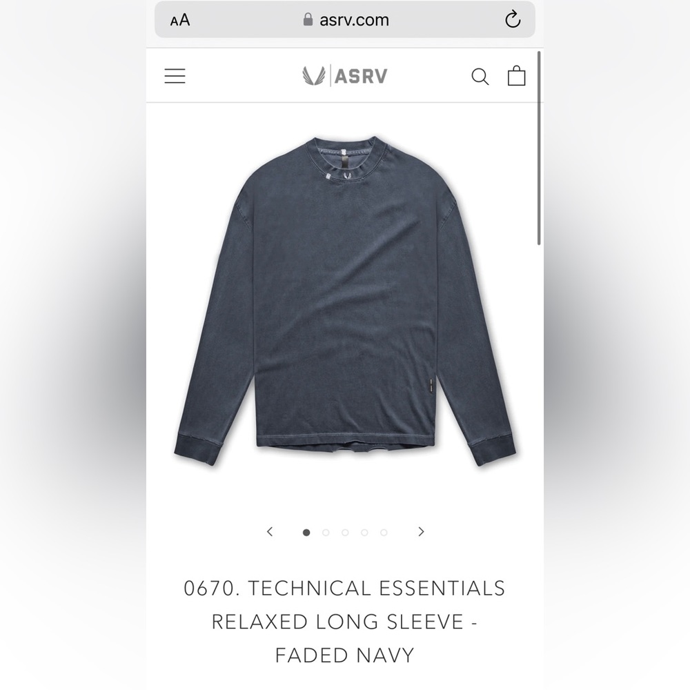 0670. TECHNICAL ESSENTIALS RELAXED LONG SLEEVE - FADED NAVY